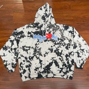 NEW CRAY EAT YOUR HEART OUT TIE DYE HOODIE SZ 2XL XXL